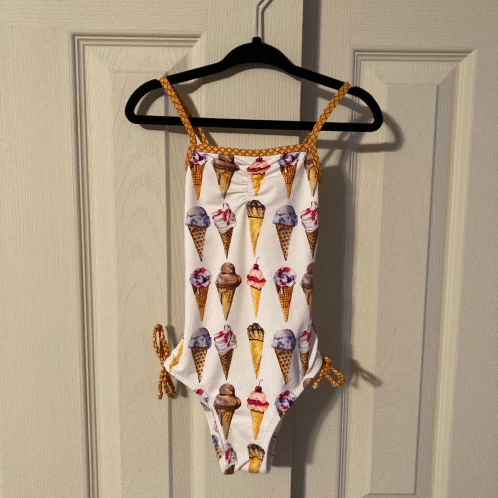 Girls Stella Cove Ice Cream Print Bathing Suit